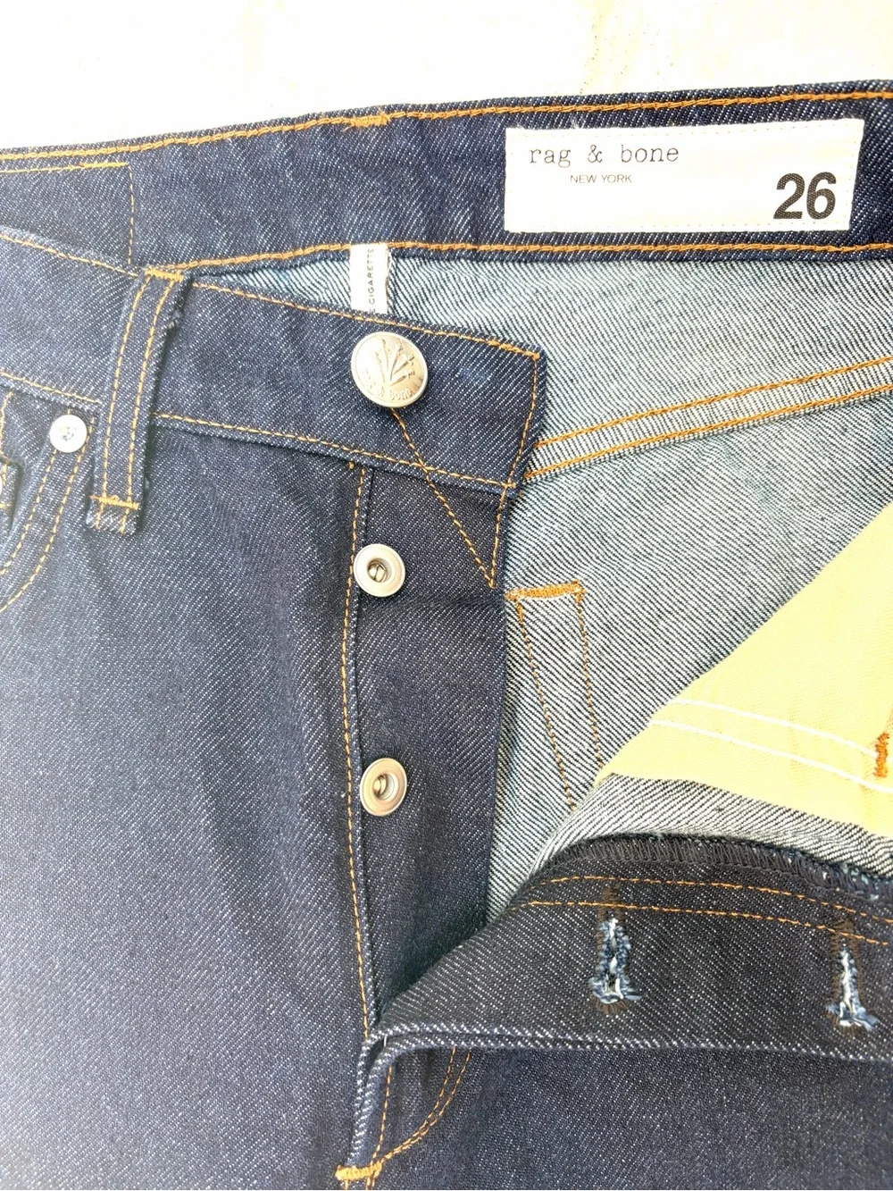 NWT! rag & bone Dark Indigo Nina High Rise Ankle Cigarette Straight Leg Jeans